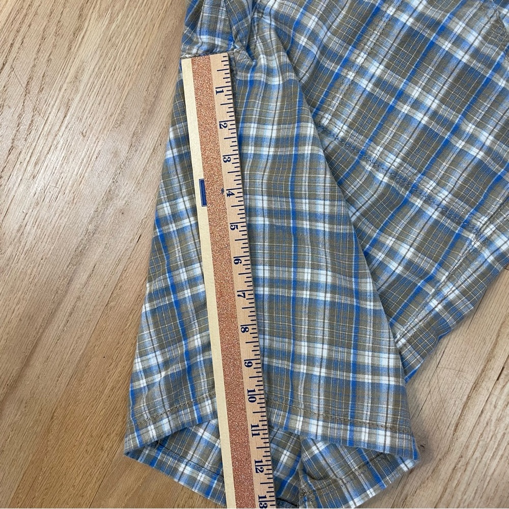 UNIONBAY Plaid Bermuda Shorts in Brown and Blue - Picture 13 of 15